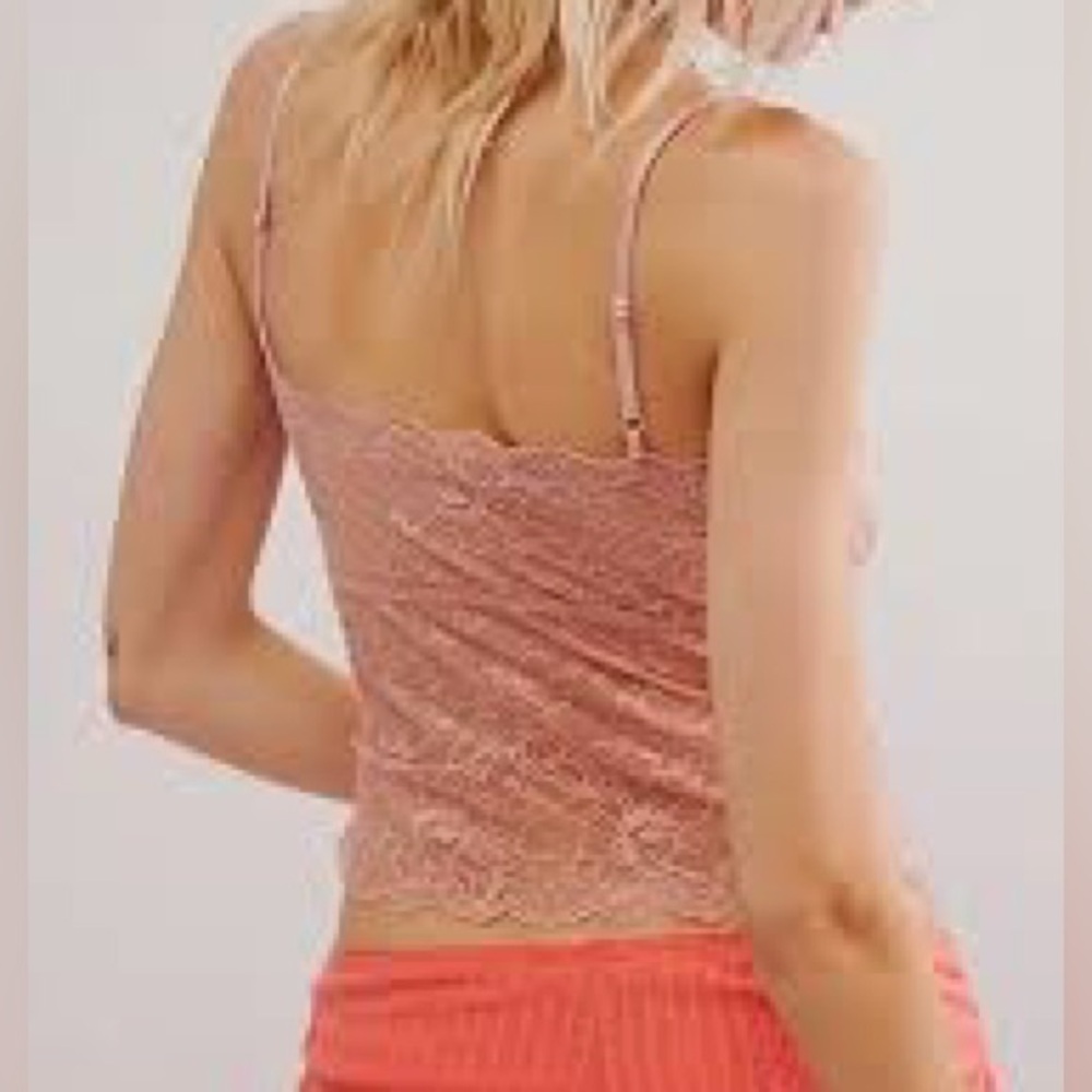 Free People Intimately Lacey Essential Cami in MISTY ROSE MSRP $48 Size Med NWT - Picture 4 of 7